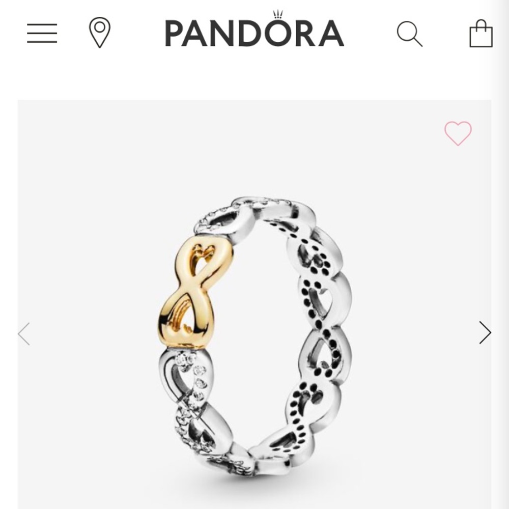 Pandora infinity band ring size 6